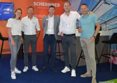 Voor SchermNed was het de eerste keer GreenTech. In wit Daphne van Os, John van Hasenbroek en Jack van der Voort met bezoek.